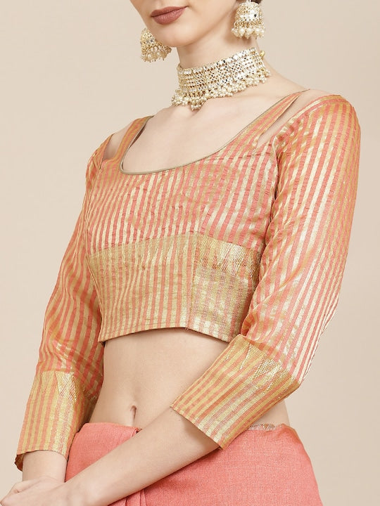 Dhiyona RV Women's Assam Silk With Golden Broad Border Saree ( KVD987 )