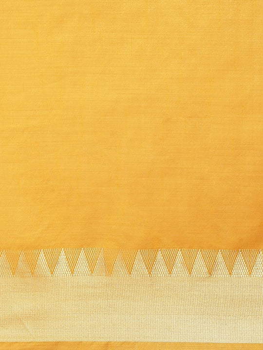 Dhiyona RV Women's Assam Silk With Golden Broad Border Saree ( KVD988 )