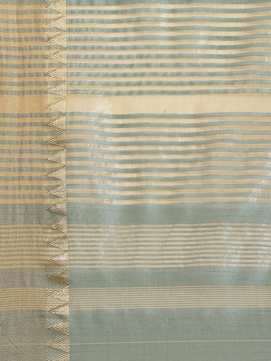 Dhiyona RV Women's Assam Silk With Golden Broad Border Saree ( KVD991 )