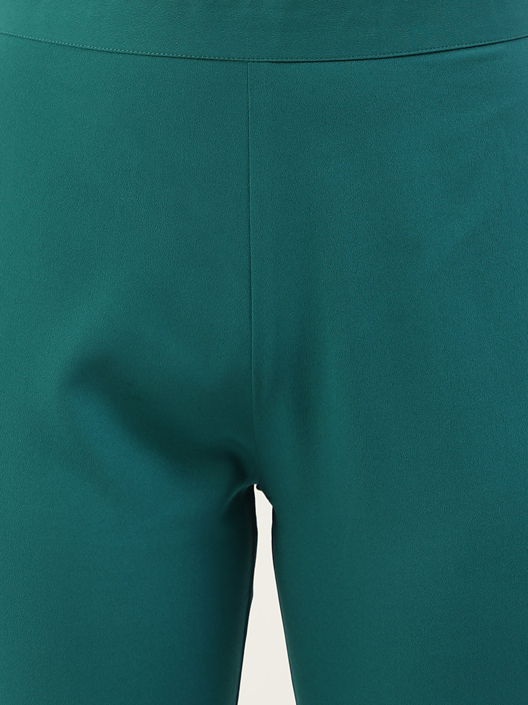 Women's Teal Blue Poly Crepe Kaftan Kurta with Pant