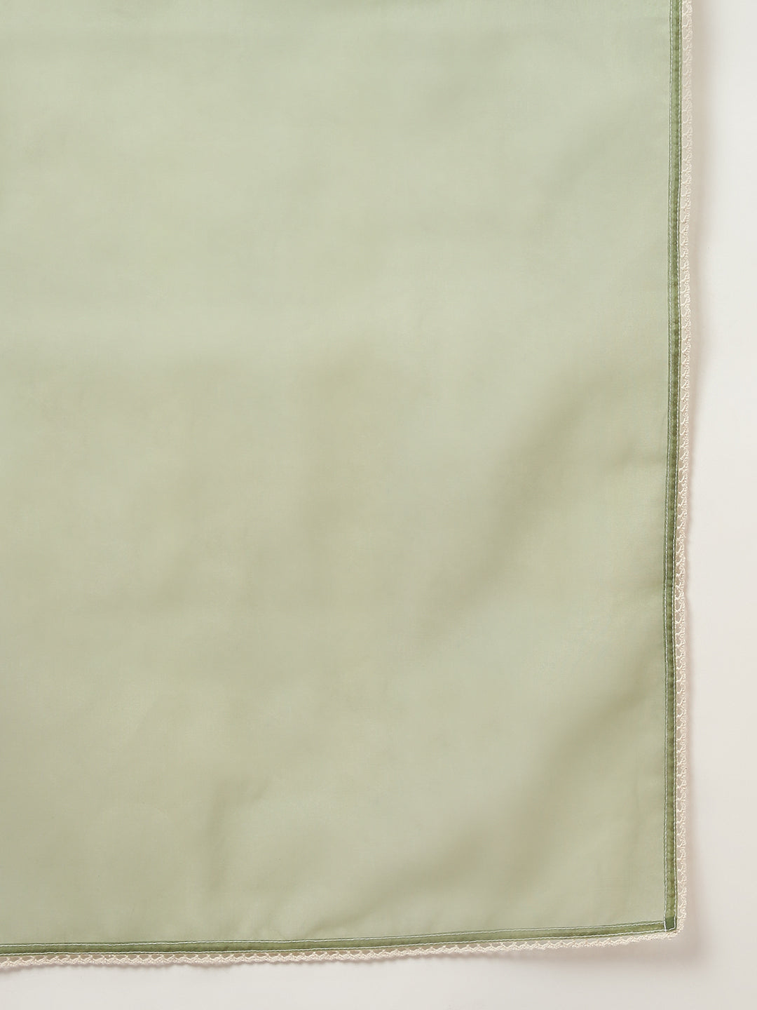 Women's Fern Green Pure Cotton Flared Kurta, Palazzo & Dupatta