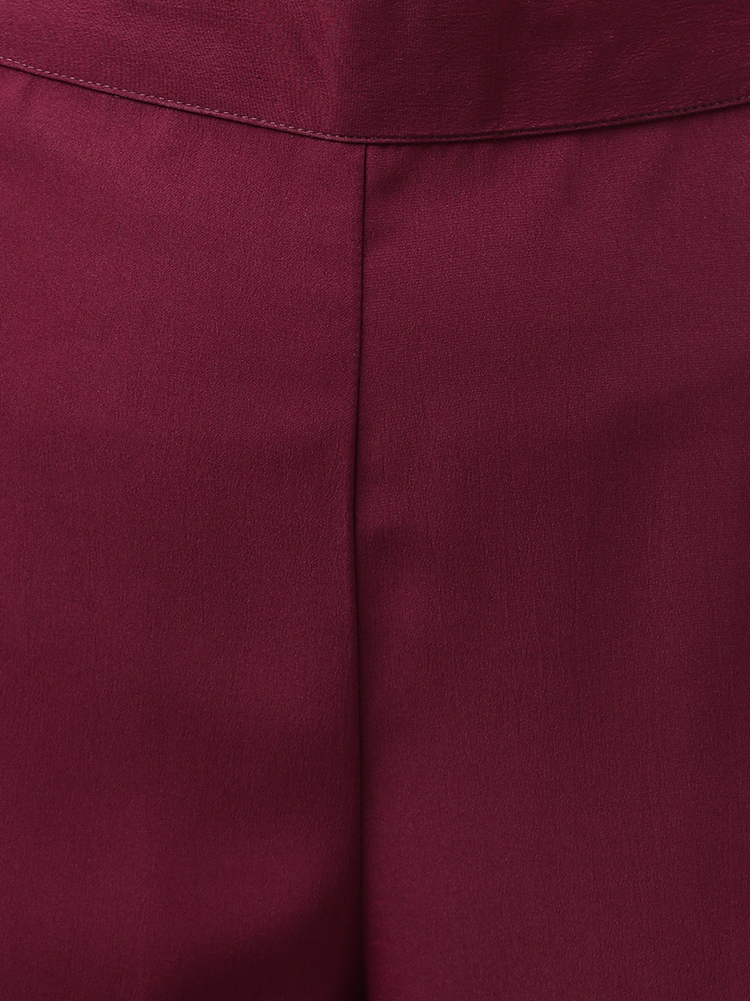 Women's Purple Poly Crepe A-line Kurta with Pant