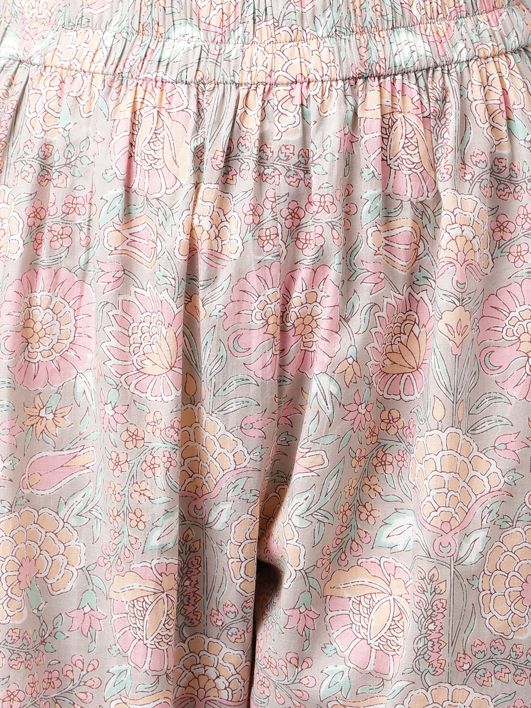 Women's Pink Cotton A-line Kurta with Pant