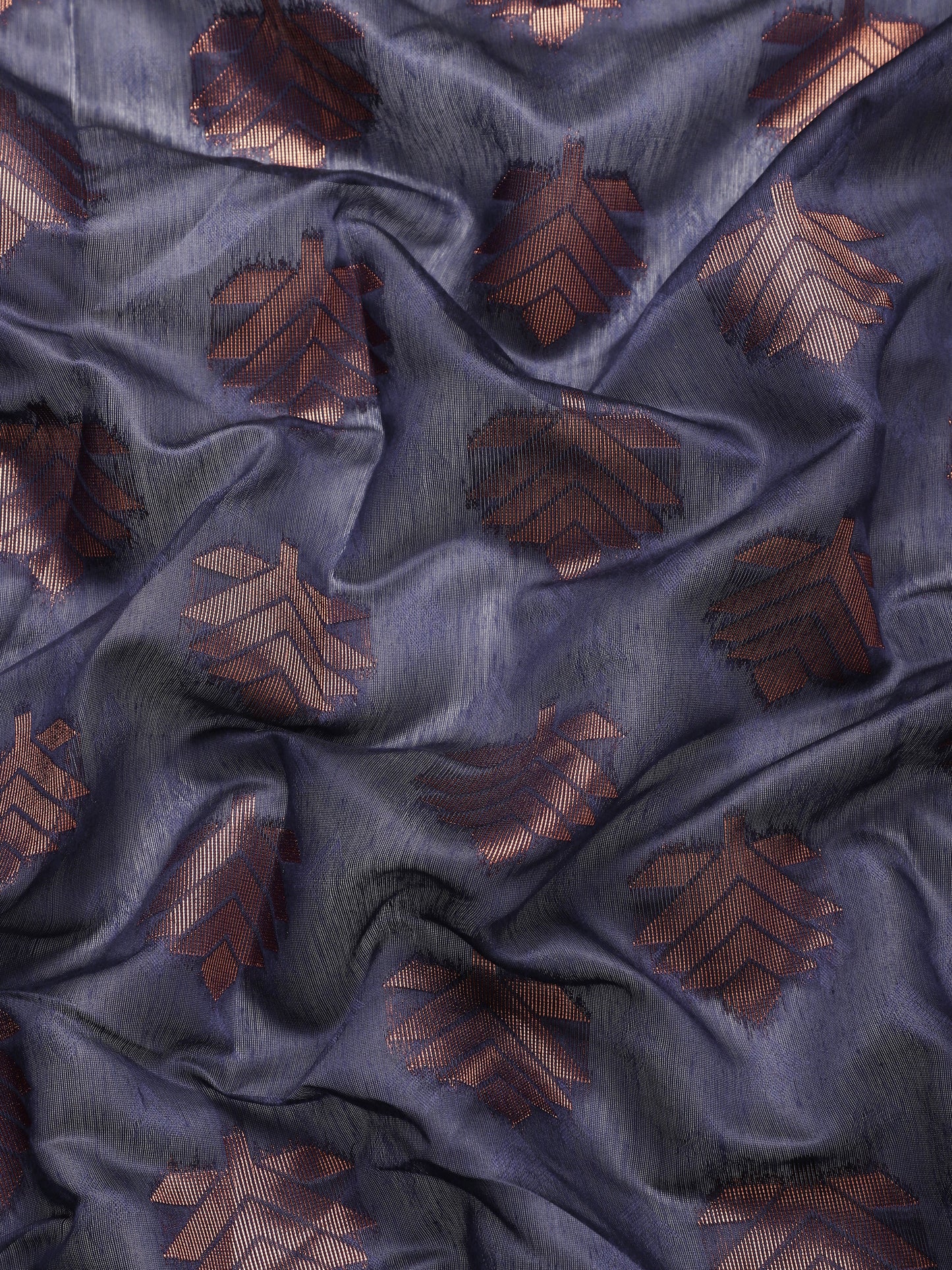 Dhiyona GR Women's Tahira Berry Blue Silk Blend Saree