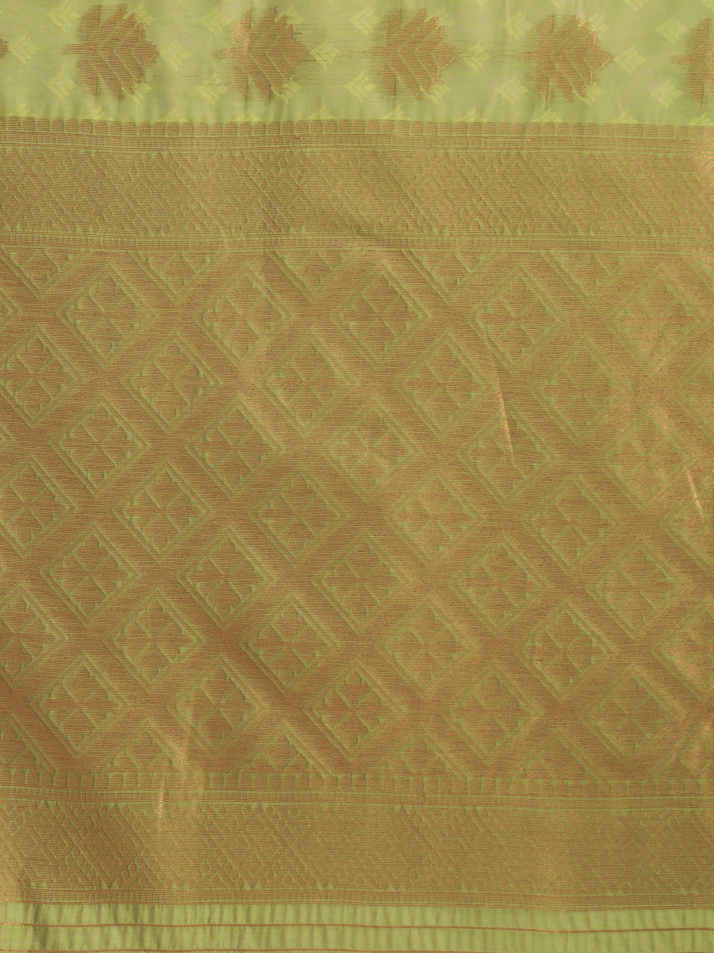 Dhiyona GR Women's Tahira Parrot Green Silk Blend Saree