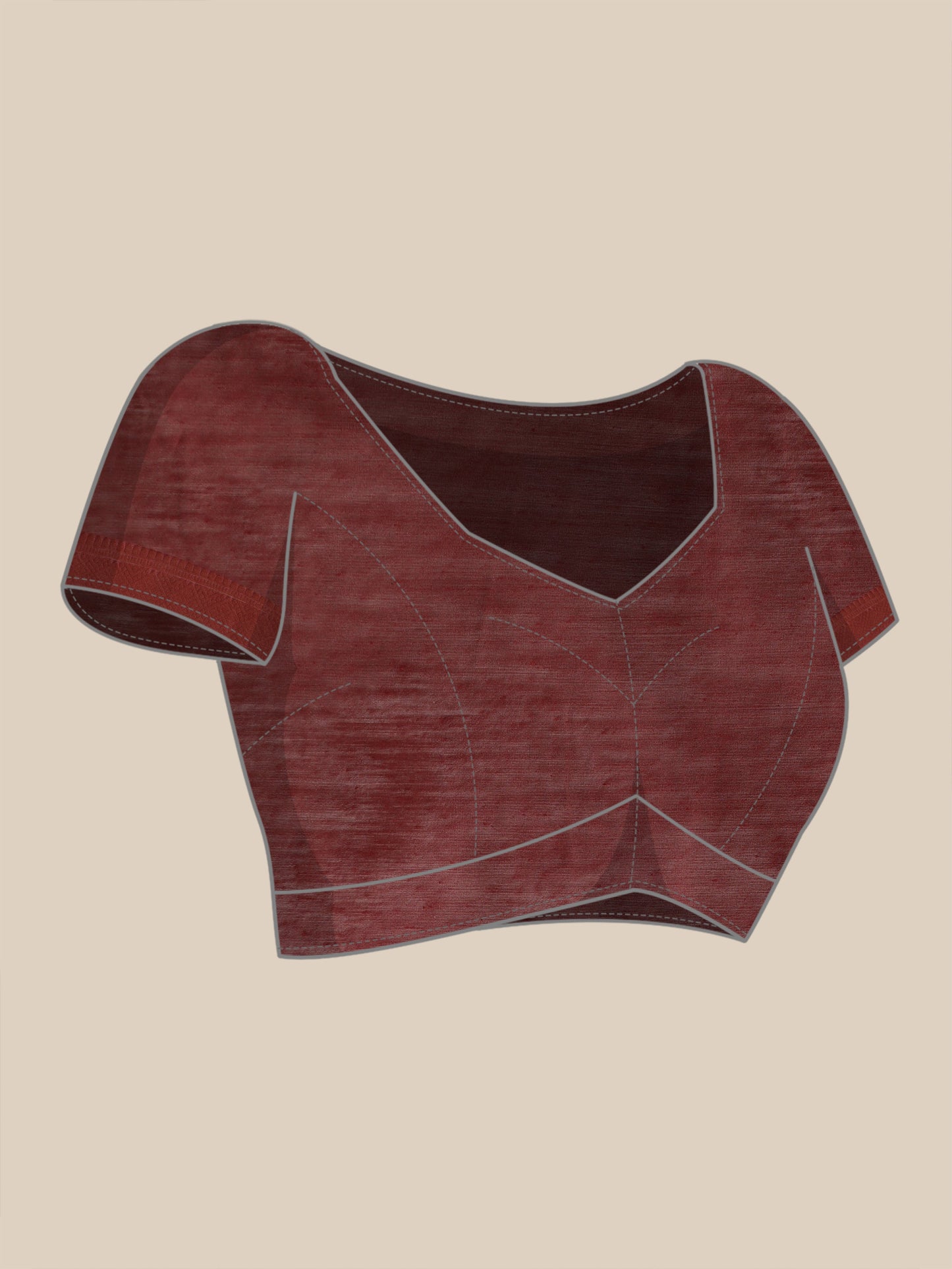 Dhiyona GR Women's Tahira Carmine Maroon Silk Blend Saree
