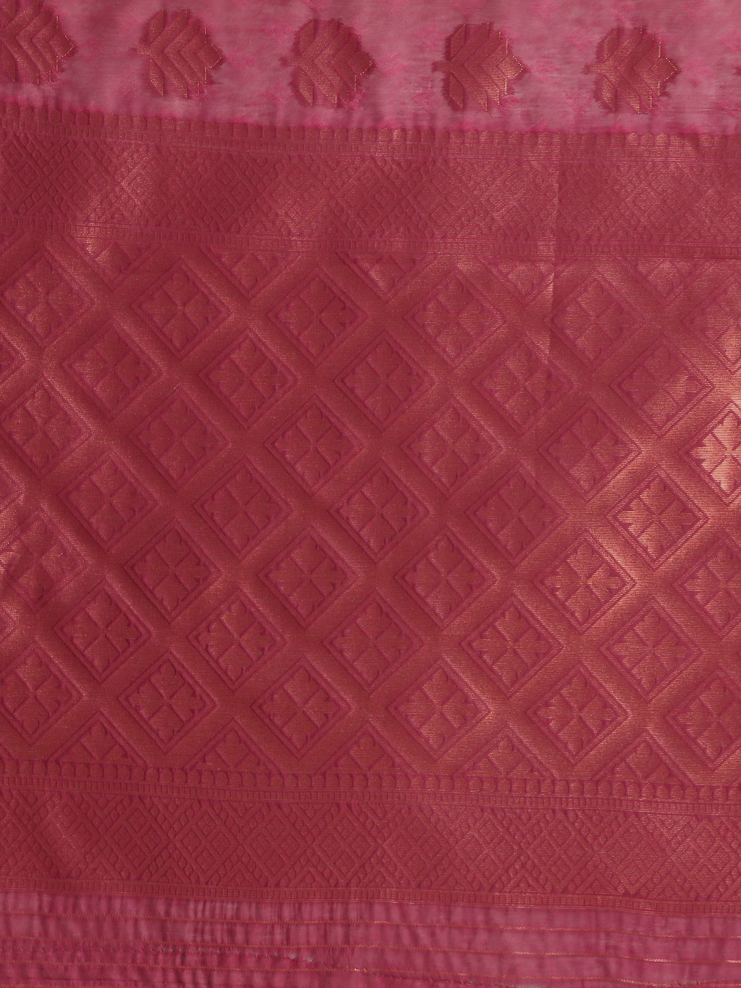 Dhiyona GR Women's Tahira Magenta Pink Silk Blend Saree