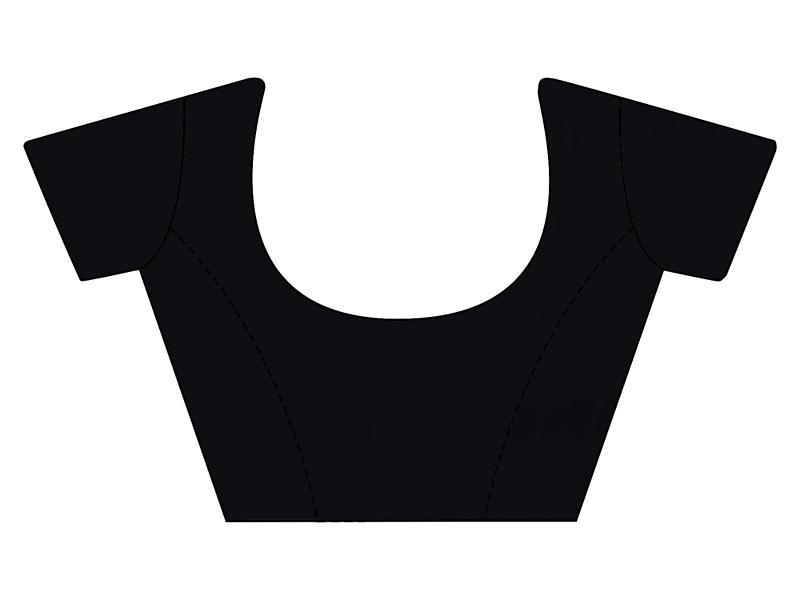 Dhiyona TI Women's Black Designer Sequinned Kaftan Pre Drapped Saree & Belt with Unstitched Blouse