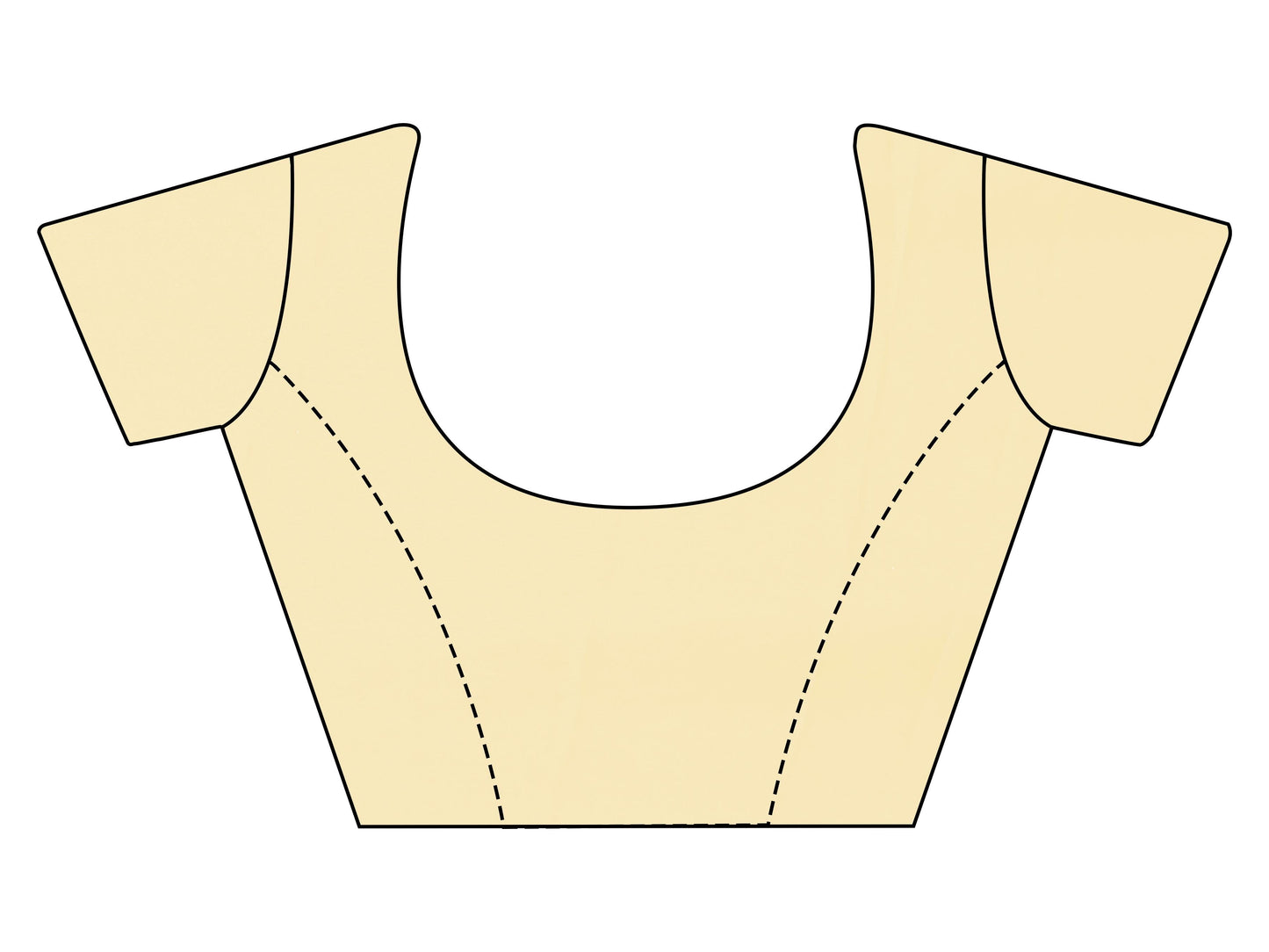 Dhiyona TI Women's Yellow Striped Shimmer Floral Hand Print & Scalloped Border Saree with Unstitched Blouse