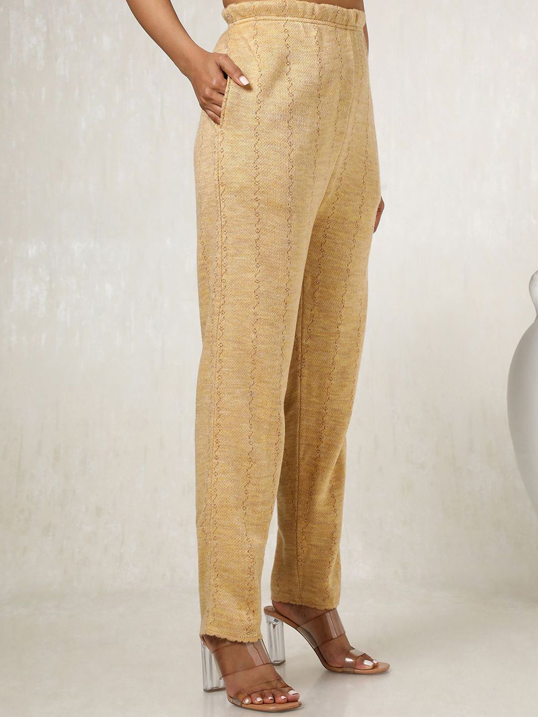 Dhiyona SO Women's Self-Design Ethnic Motifs Mandarin Collar Straight Kurta with Trousers & With Dupatta