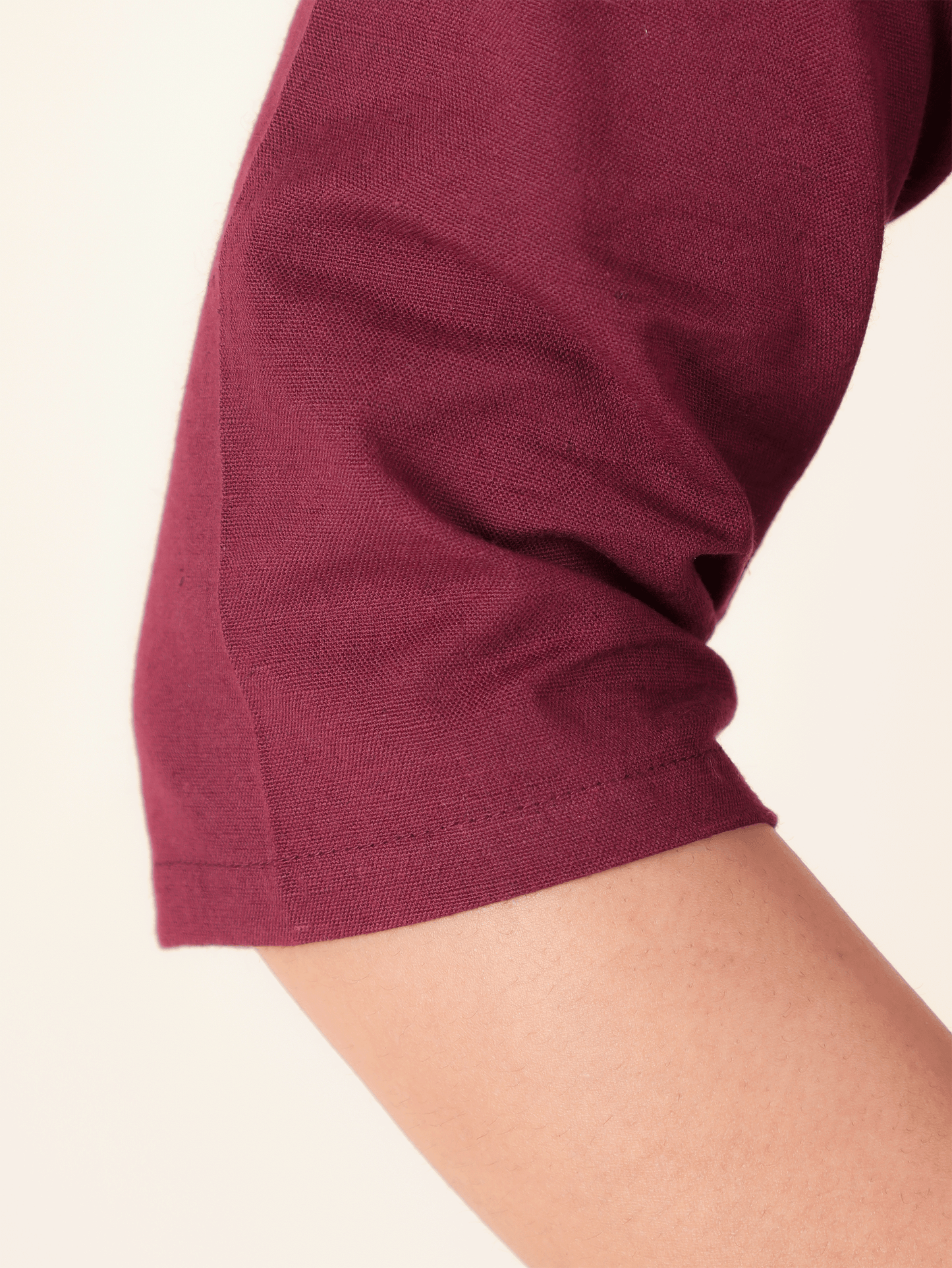 Women's Linen Purple Straight Kurta