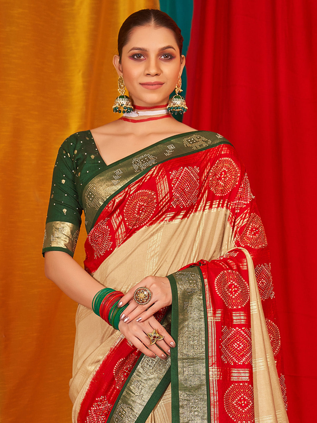 Women's Tussar Silk Green Woven Design Designer Saree With Blouse Piece