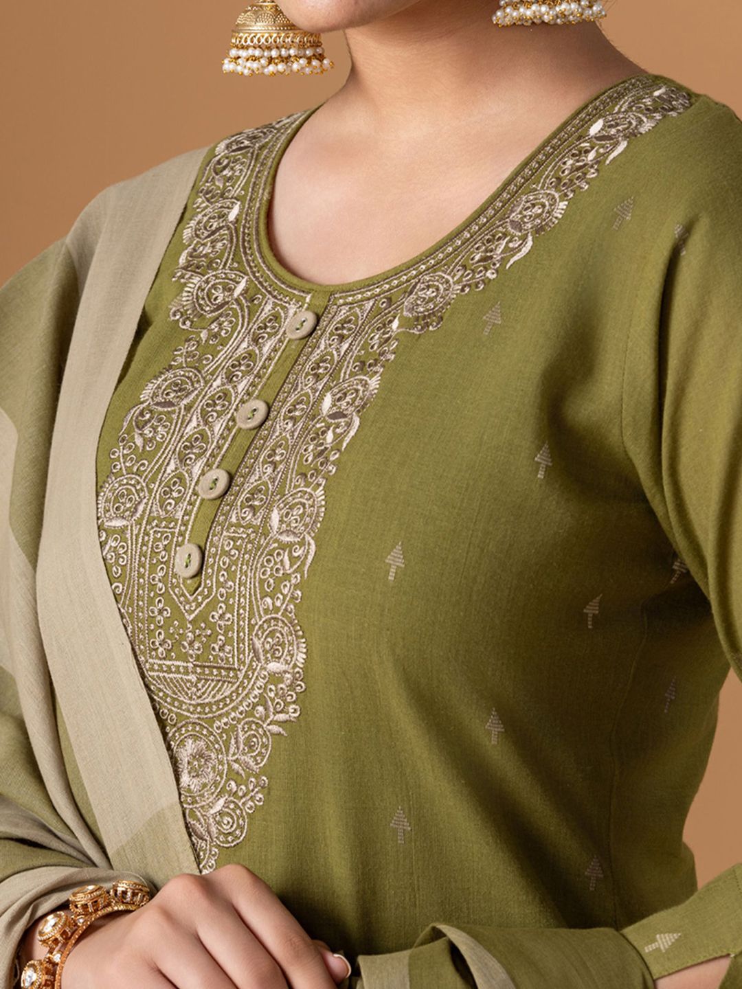 Dhiyona WP Jamdani Pure Cotton Suit Set 4241