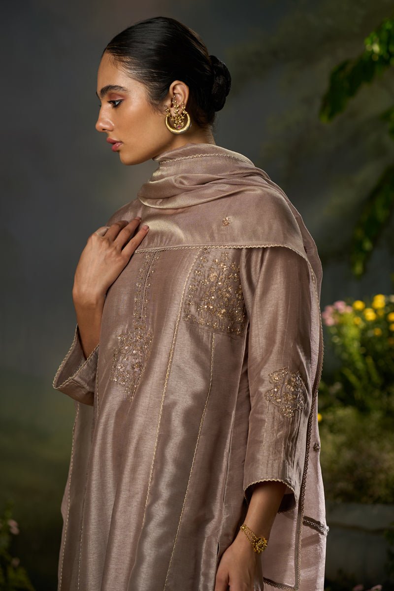 Dhiyona GF sphinx raw silk festive kurta set