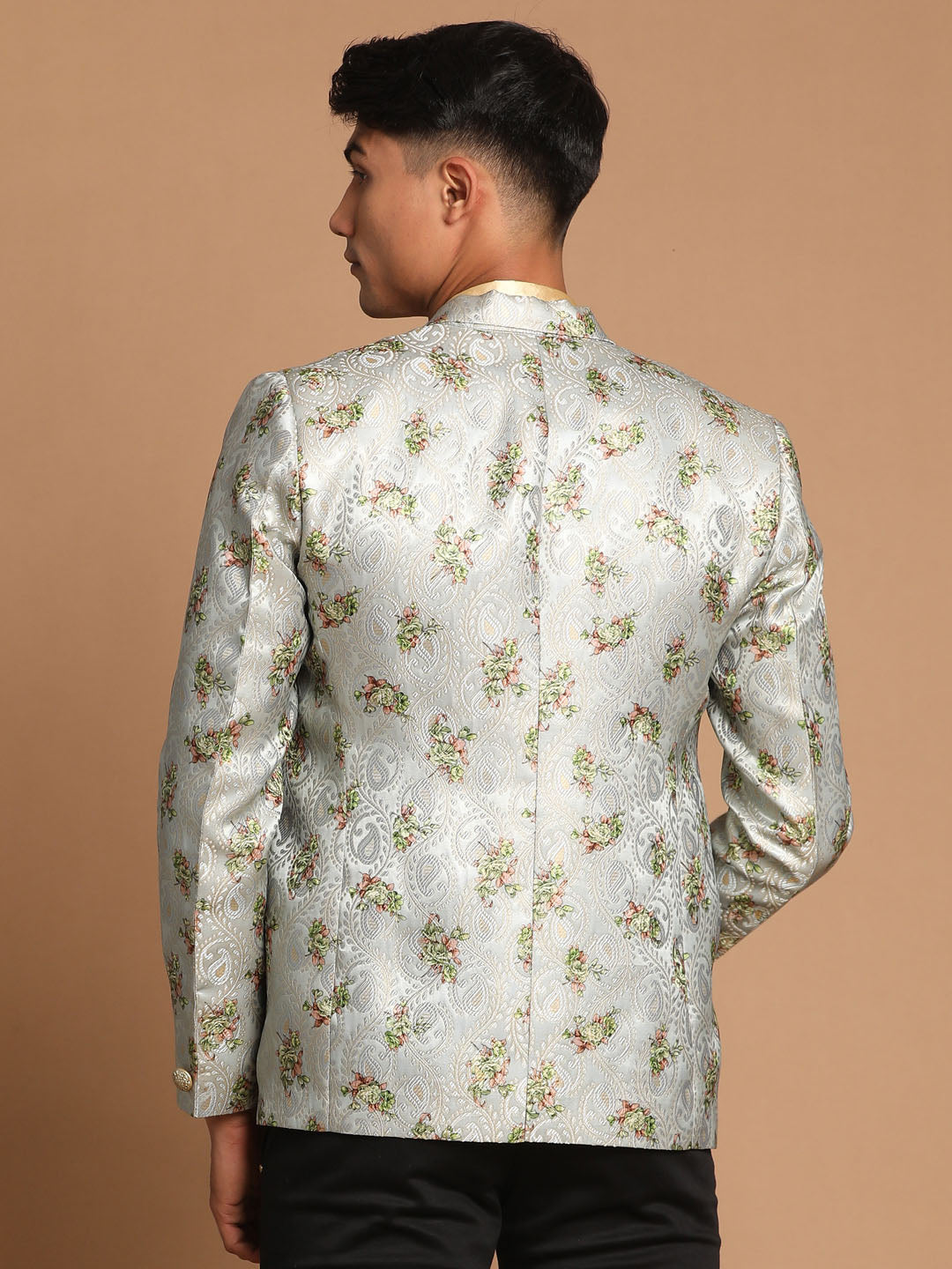 Men's Green Silk Blend Blazer Blazer