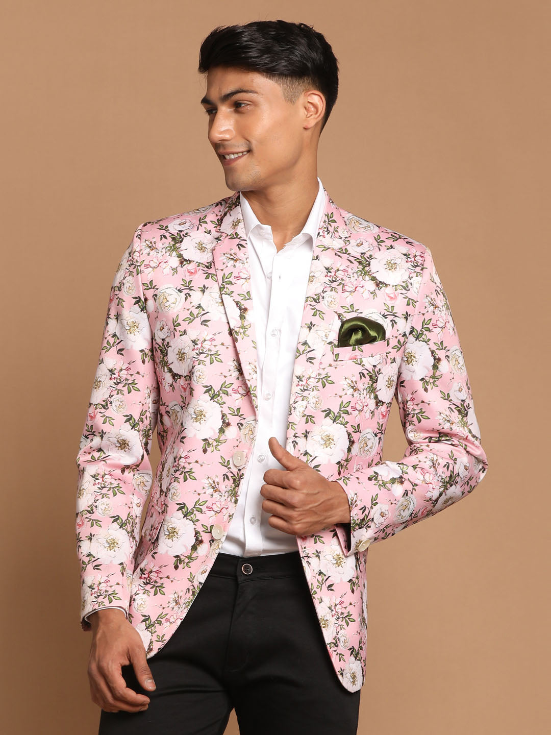 Men's Pink Satin Twill Blazer Blazer – Dhiyona Fashion