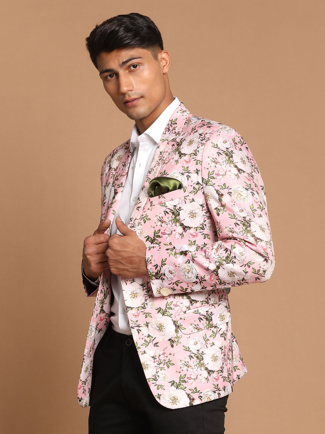 Men's Pink Satin Twill Blazer Blazer