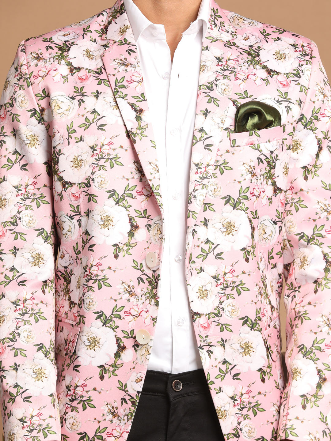 Men's Pink Satin Twill Blazer Blazer