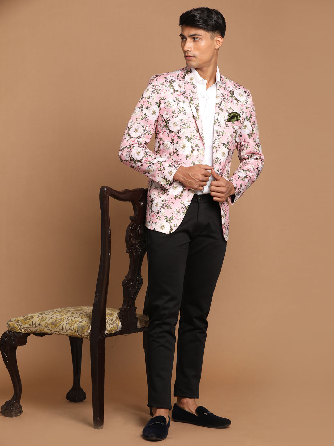 Men's Pink Satin Twill Blazer Blazer