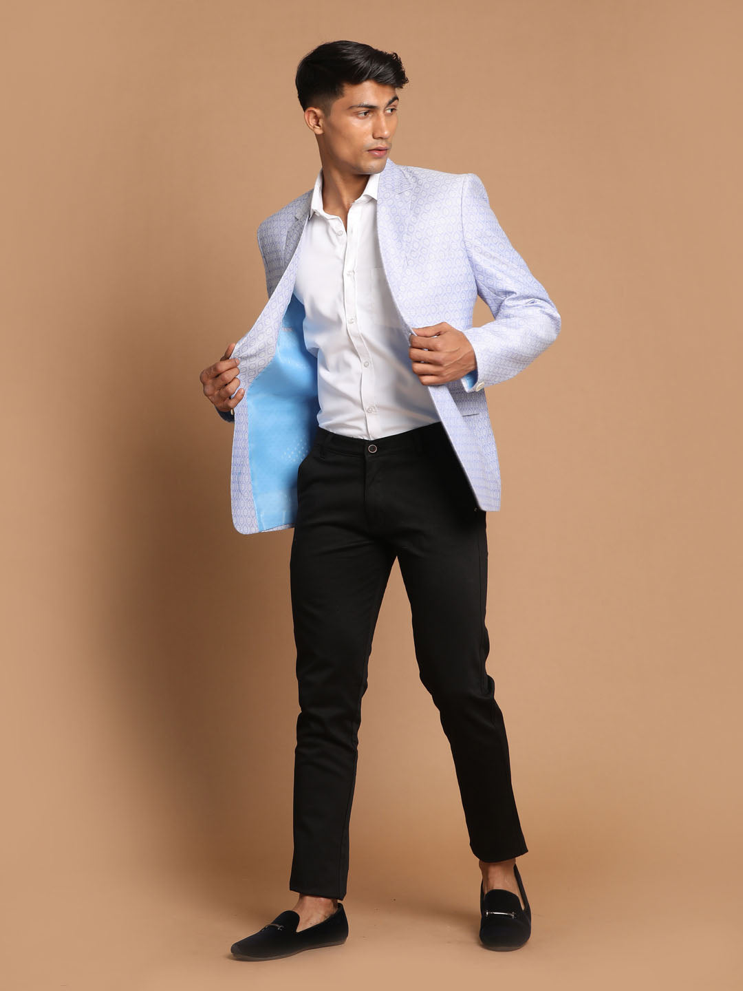 Men's Aqua Silk Blend Blazer Blazer