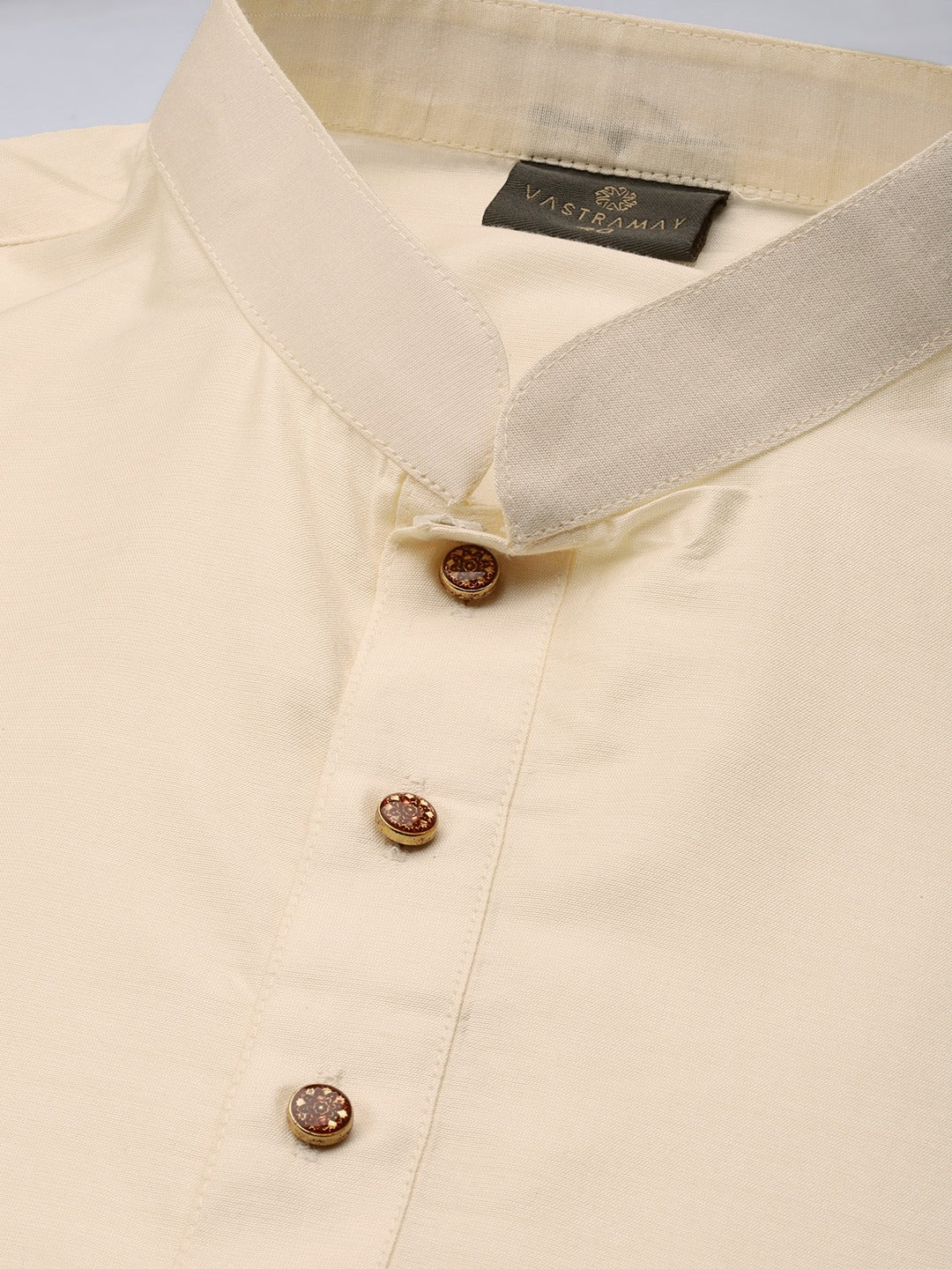 Men's Cream Viscose Straight Kurta Dhoti And Dupatta Set
