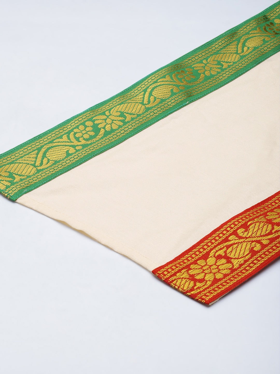 Men's Cream Viscose Straight Kurta Dhoti And Dupatta Set