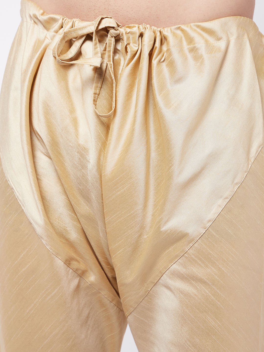 Men's Navy blue Silk Blend Angrakha Sherwani Set