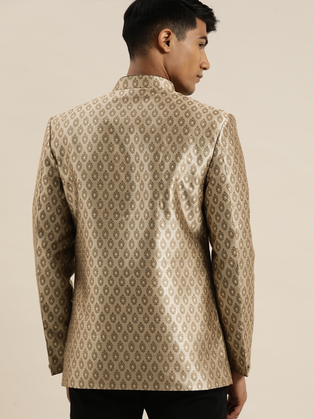 Men's Coffee Silk Blend Straight Jodhpuri