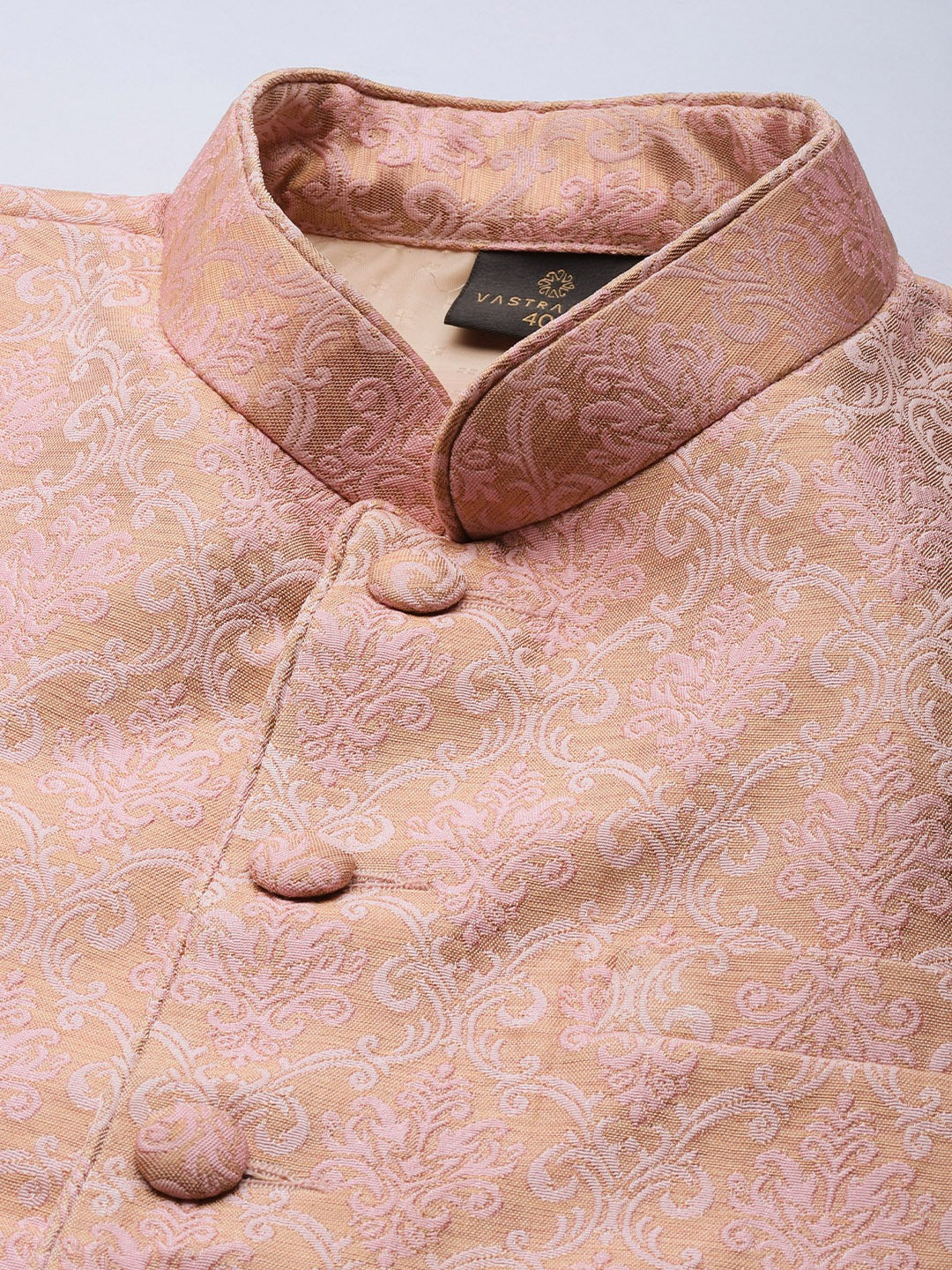 Men's Pink Silk Blend Straight Jodhpuri