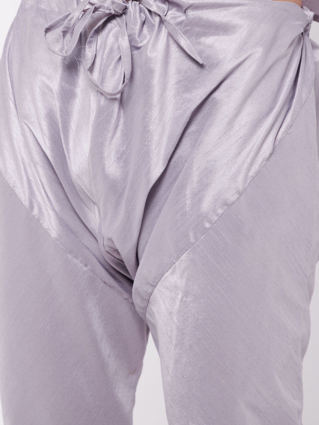 Men's Lavender Silk Blend Straight Kurta Pyjama Set