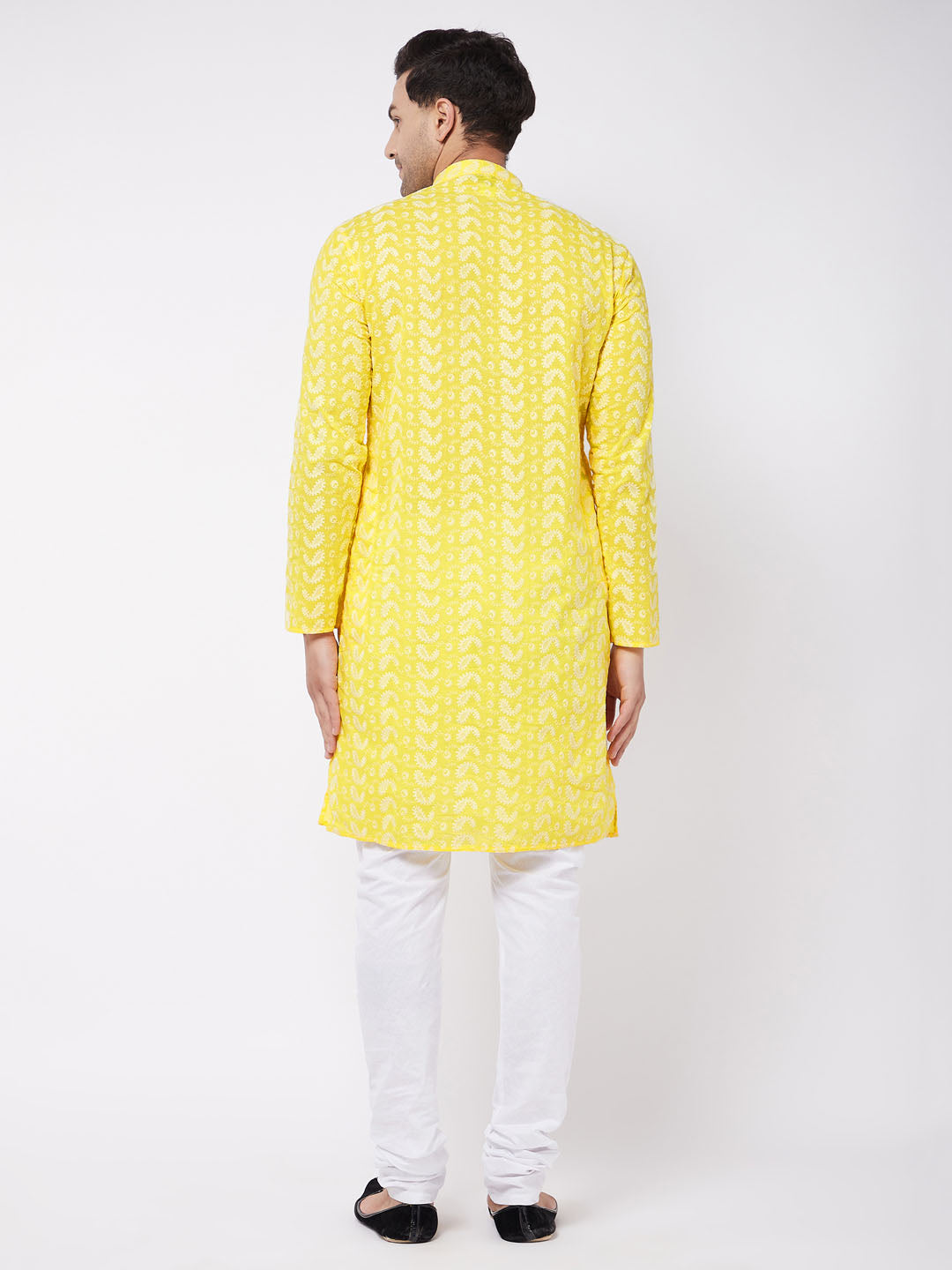 Men's Mustard Pure Cotton Straight Kurta Pyjama Set
