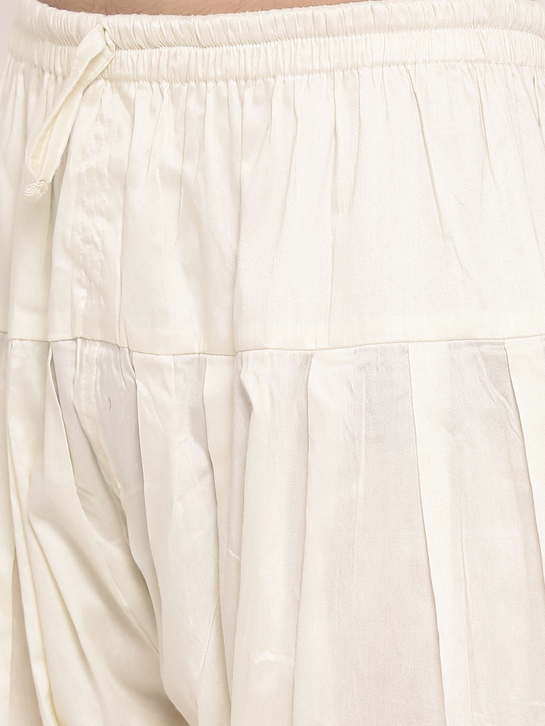 Men's Orange Pure Cotton Straight Kurta and Patiala Set