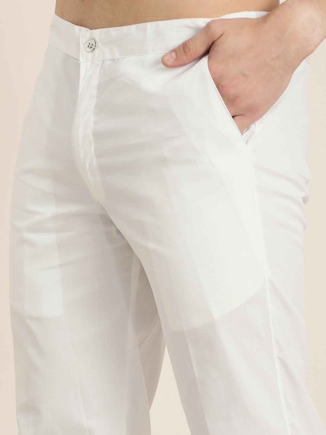 Men's Grey Cotton Blend Straight Kurta Pyjama Set