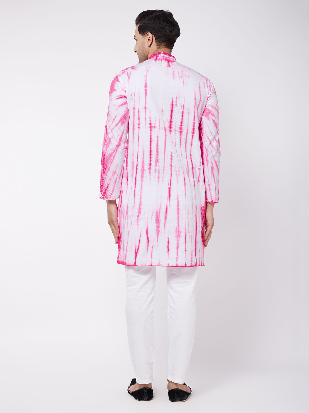 Men's Pink Pure Cotton Straight Kurta Pyjama Set