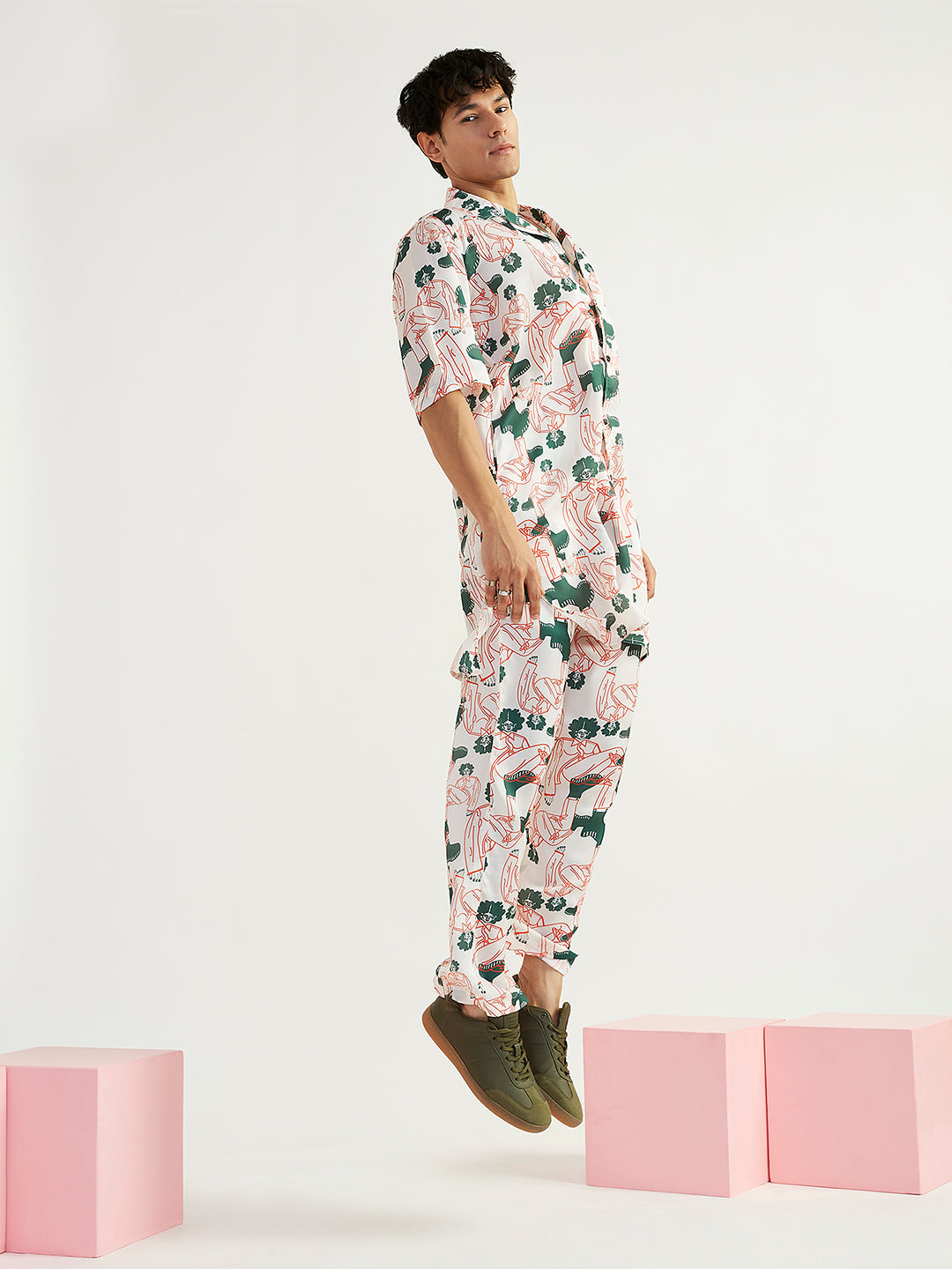 Men's White Satin Straight Kurta And Pyjama Set