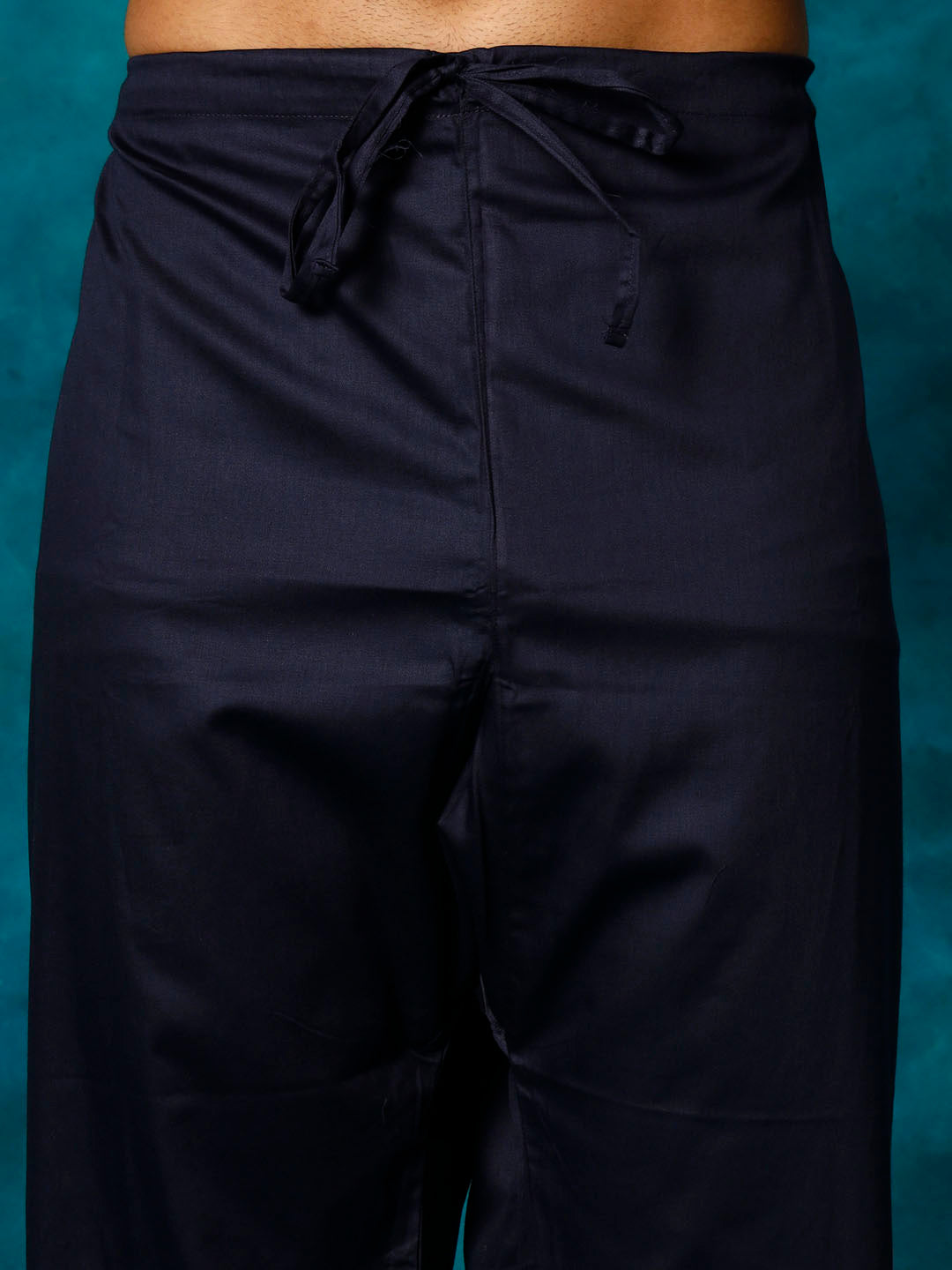 Men's Blue Cotton Blend Pathani Pathani Kurta Set