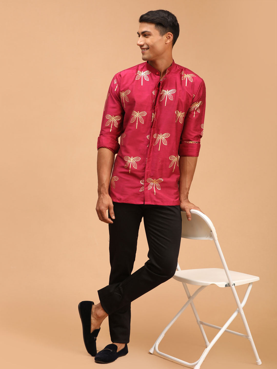 Men's Falsa Viscose Straight Ethnic Shirt