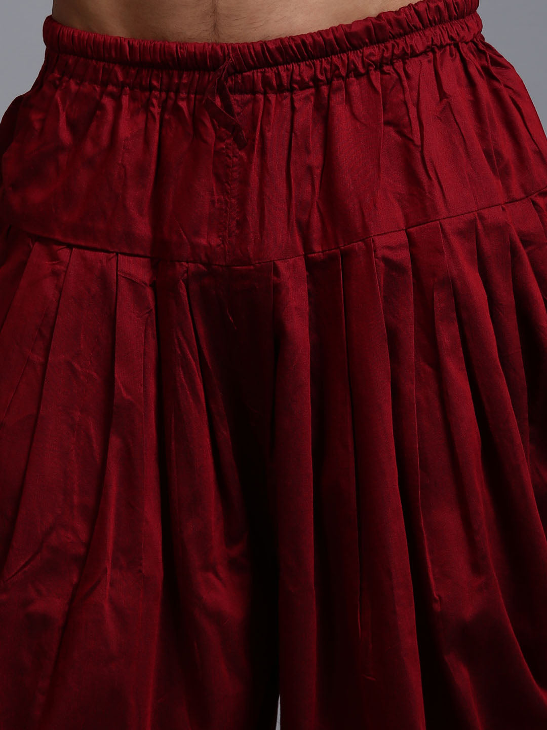 Men's Navy Blue Silk Blend Straight Jacket Kurta and Dhoti Set