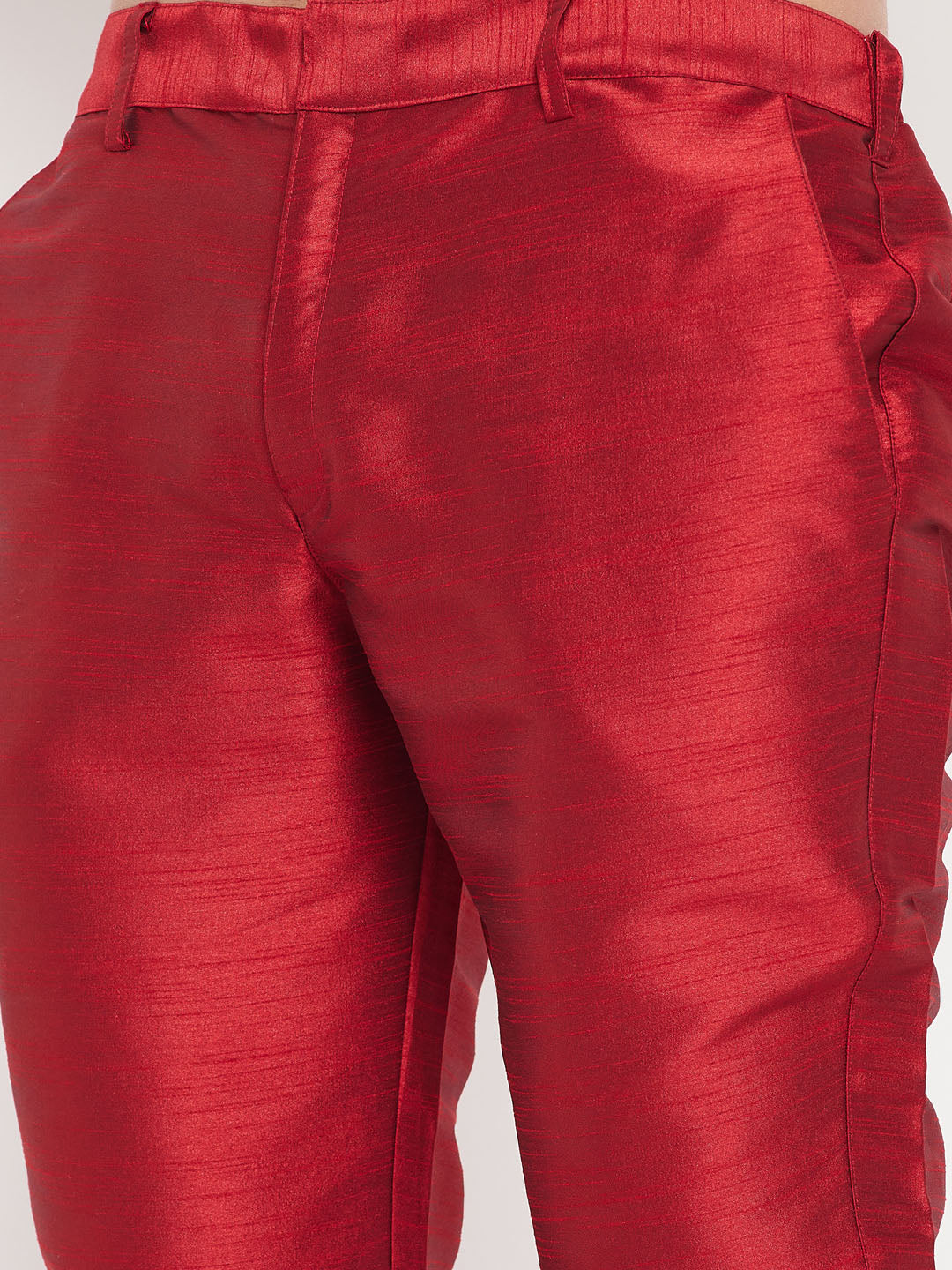 Men's Pink Silk Blend Straight Kurta Pyjama Set