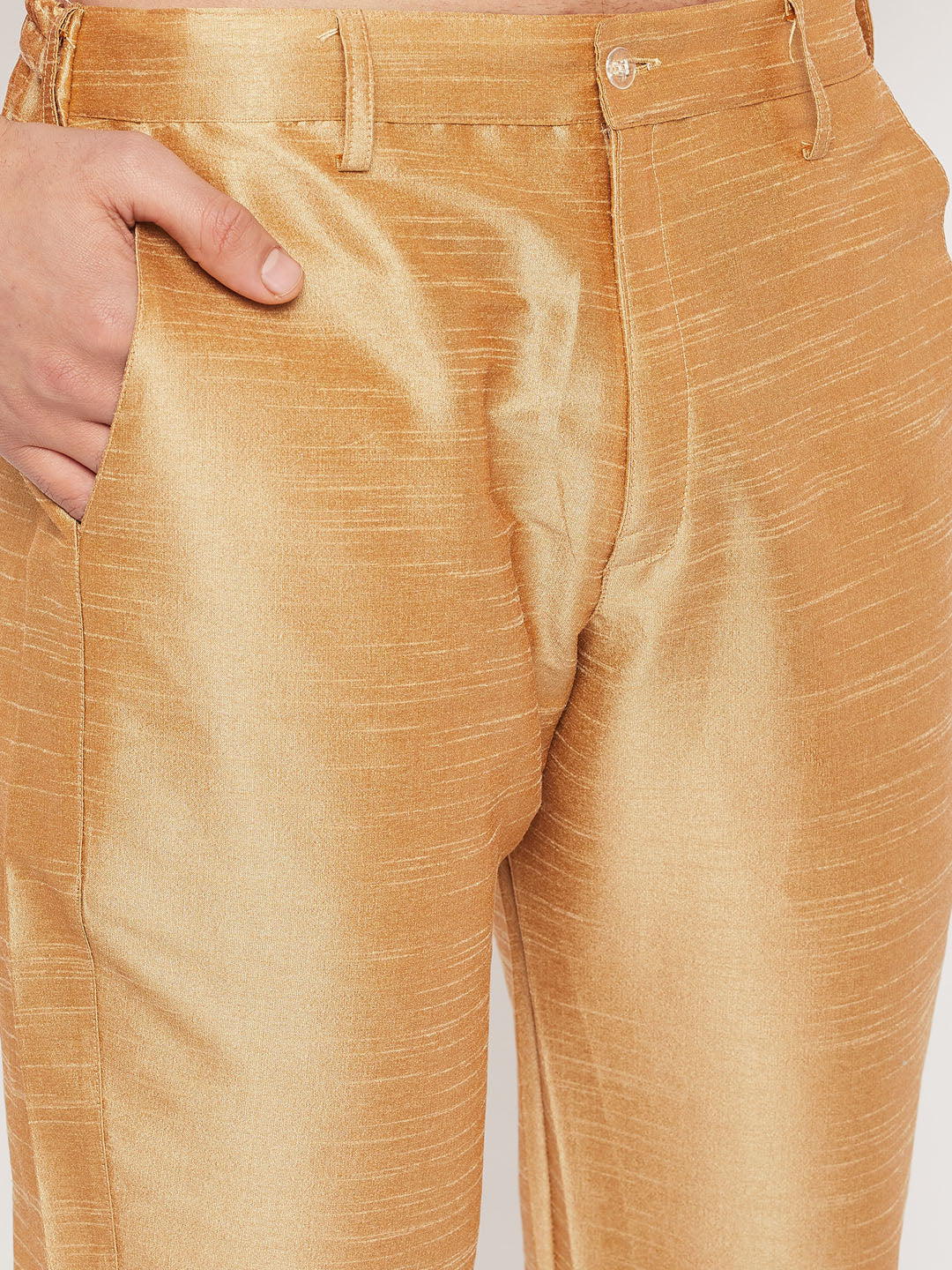 Men's Pink Silk Blend Straight Kurta Pyjama Set