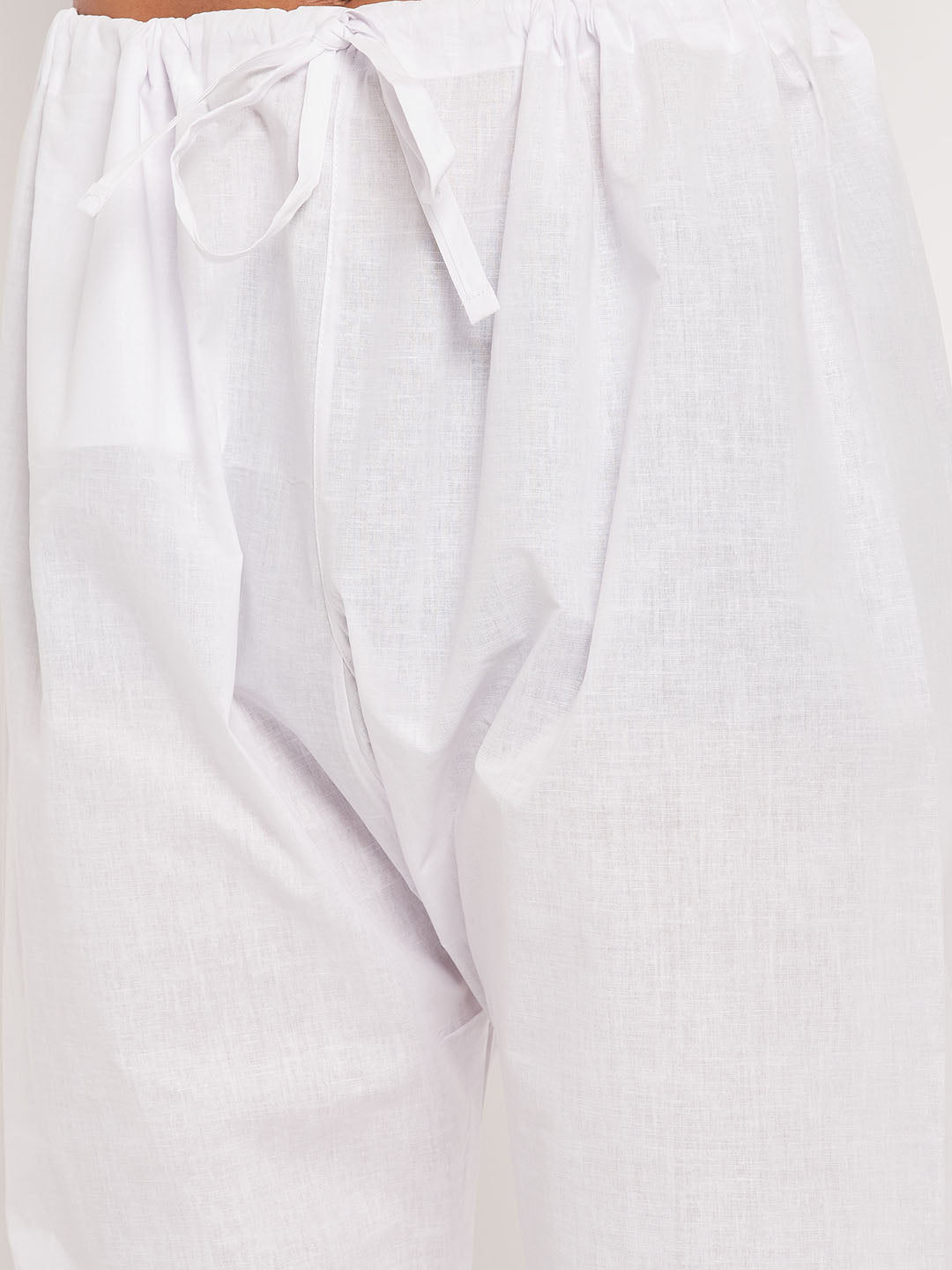 Men's Cream Cotton Blend Straight Kurta Pyjama Set