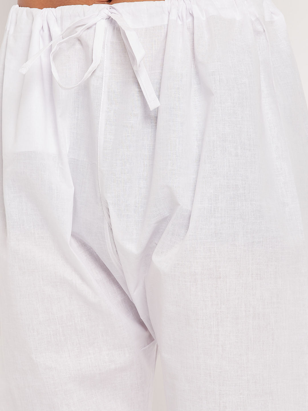 Men's Cream Cotton Straight Kurta Pyjama Set