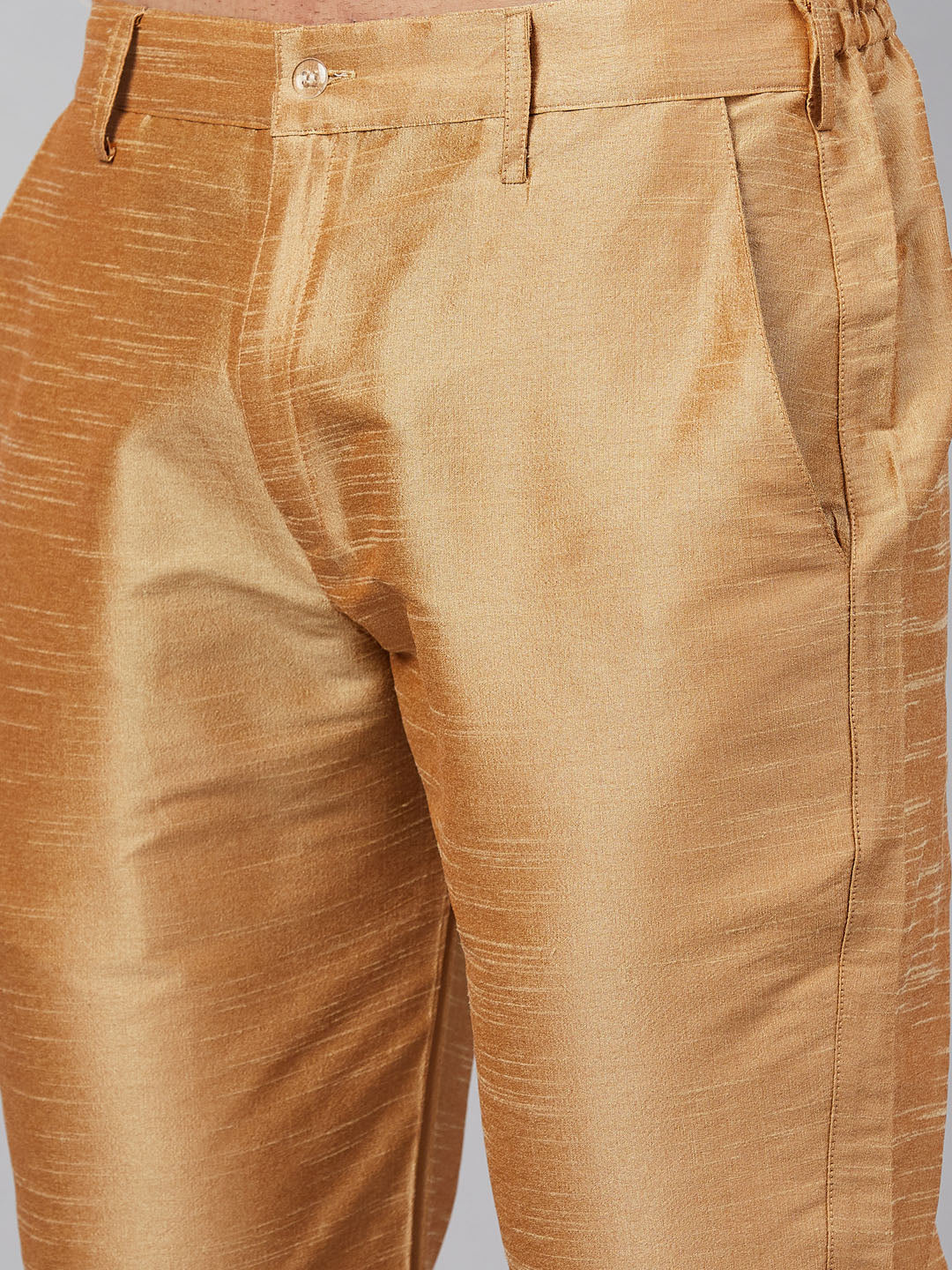 Men's Red Silk Blend Straight Kurta Pyjama Set