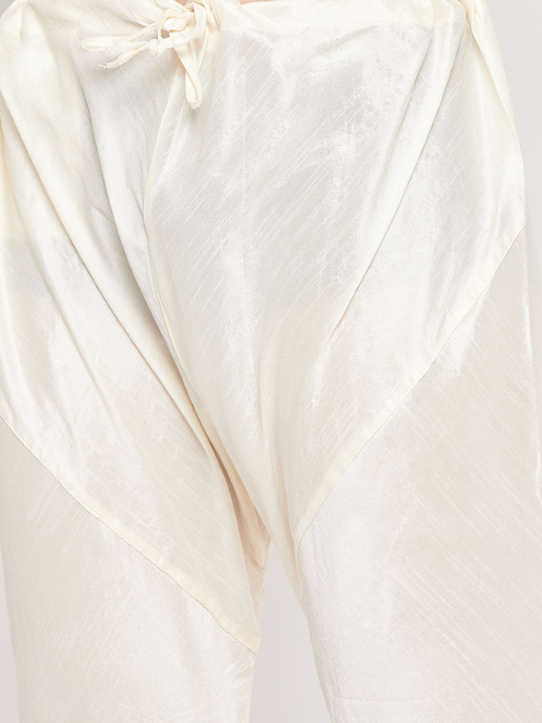 Men's Beige Silk Blend Straight Kurta Pyjama Set