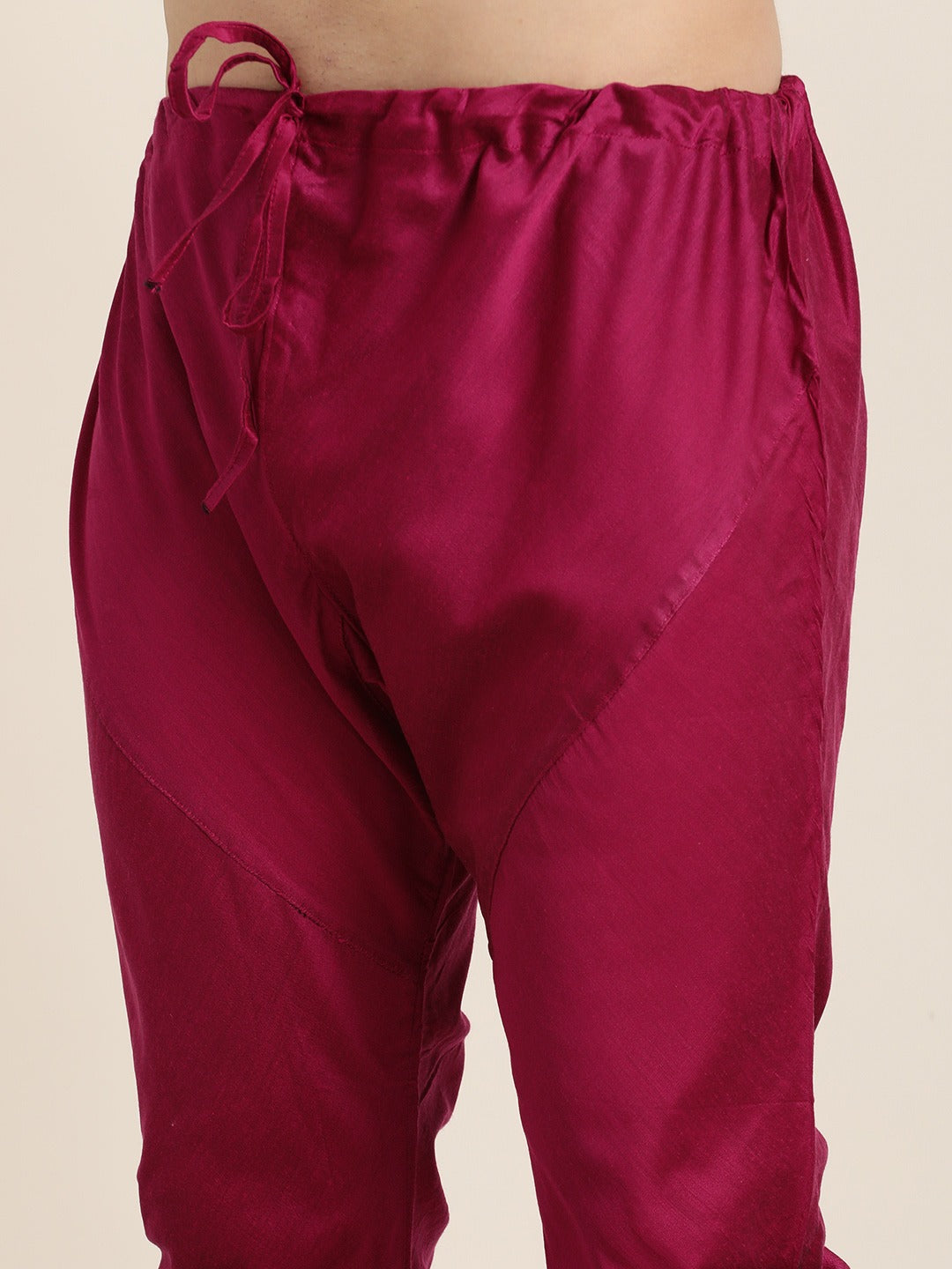 Men's Pink Viscose Blend Straight Jacket Kurta and Pyjama Set