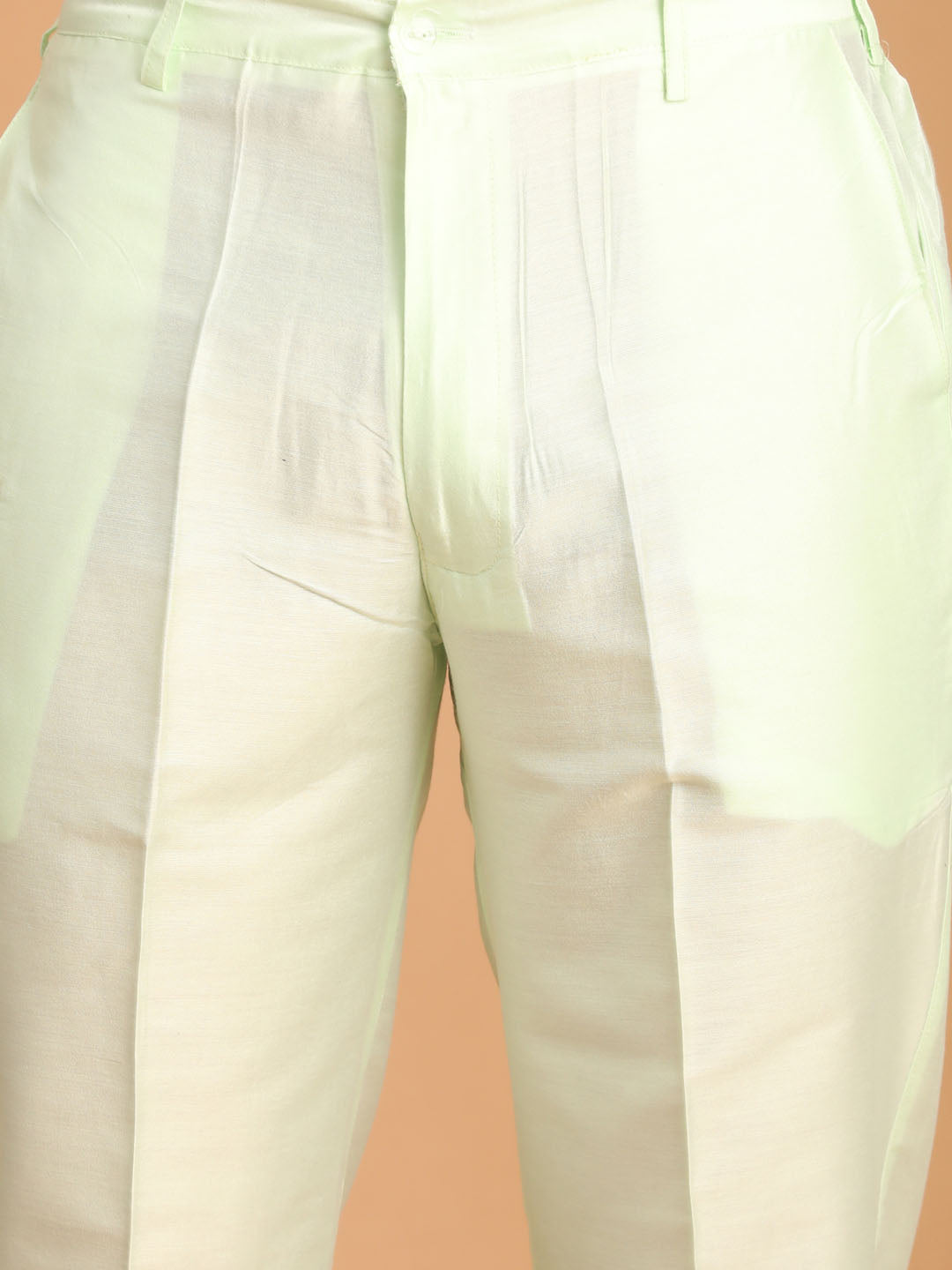 Men's Mint Green Georgette Straight Kurta Pyjama Set