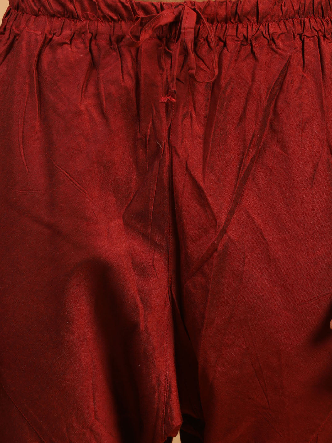 Men's Maroon Viscose Straight Kurta Pyjama Set