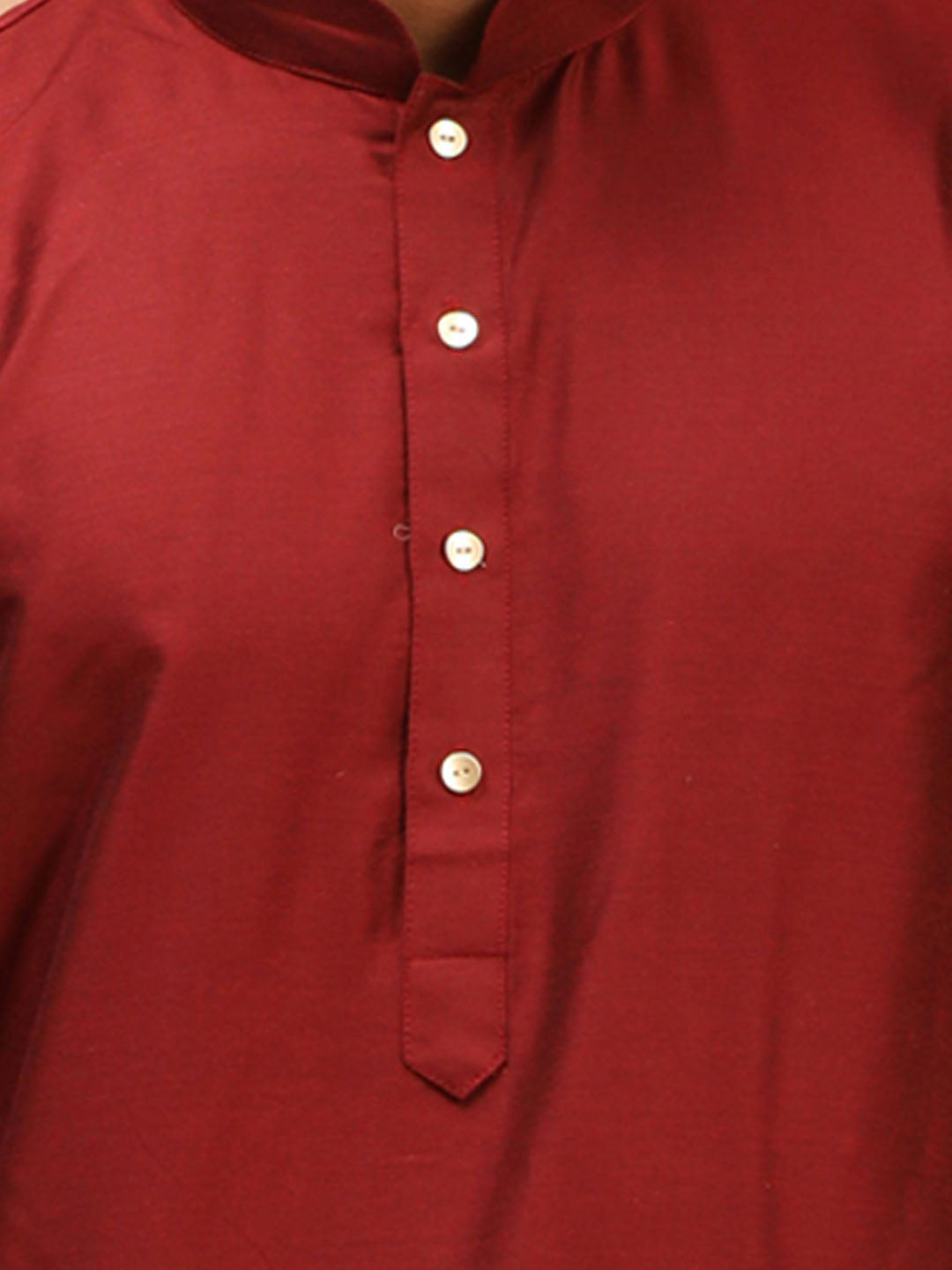 Men's Maroon Viscose Straight Kurta Pyjama & Dupatta Set