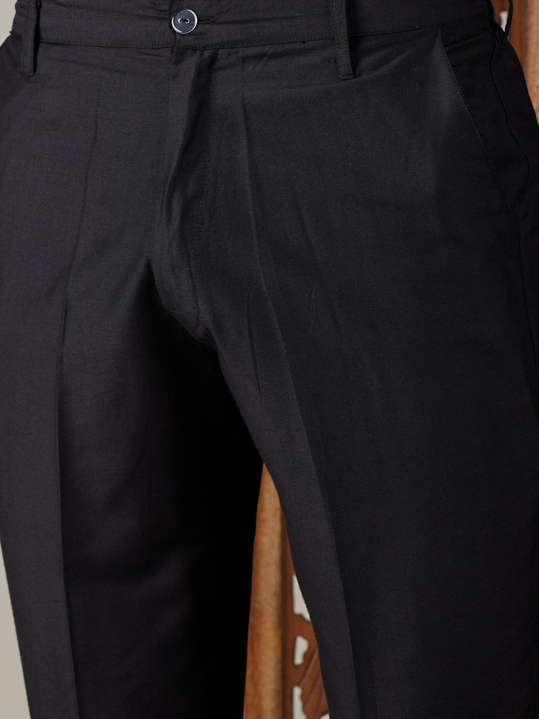 Men's Black Georgette Regular Kurta Pyjama Set