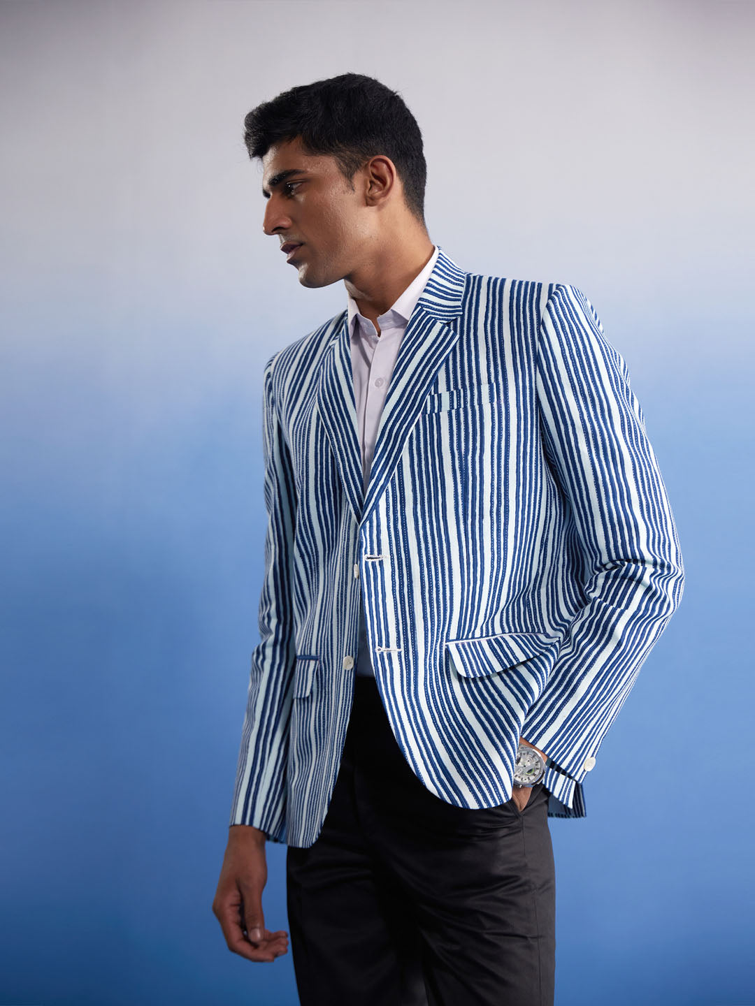 Men's Indigo Blue Blazer Blazer
